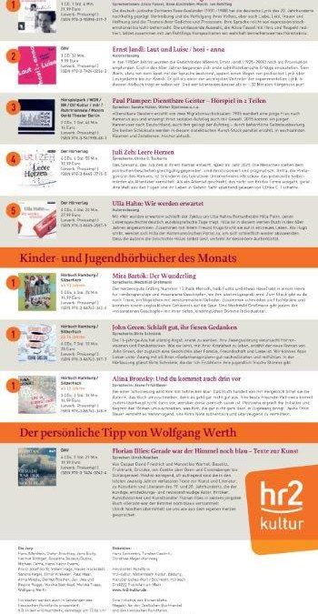 GRIOT Hörbuchverlag auf Platz 1 der hr2-Hörbuchbestenliste