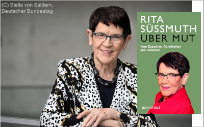 Rita Süssmuth mit ihrem Buch im Focus